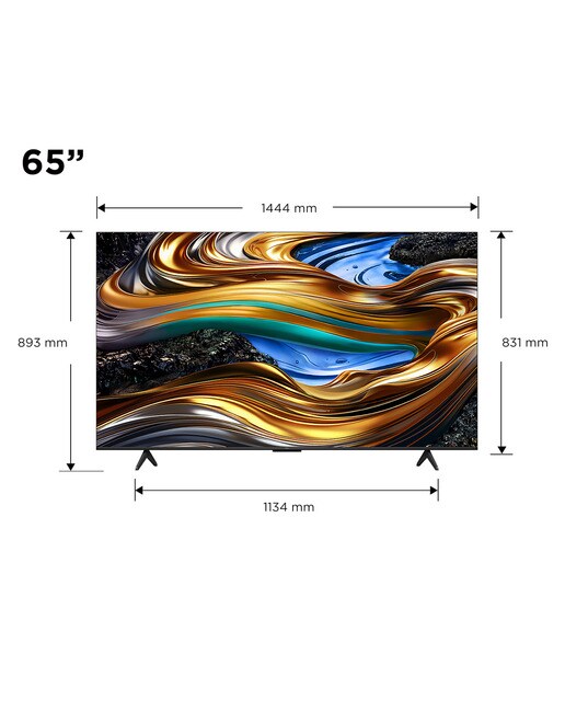 TV LED 165,1 cm (65") TCL 65P755, 4K UHD HDR, Wide Color Gamut, Smart TV by Google TV, Dolby Vision y Atmos, compatible con Google Assistant Titanio-2