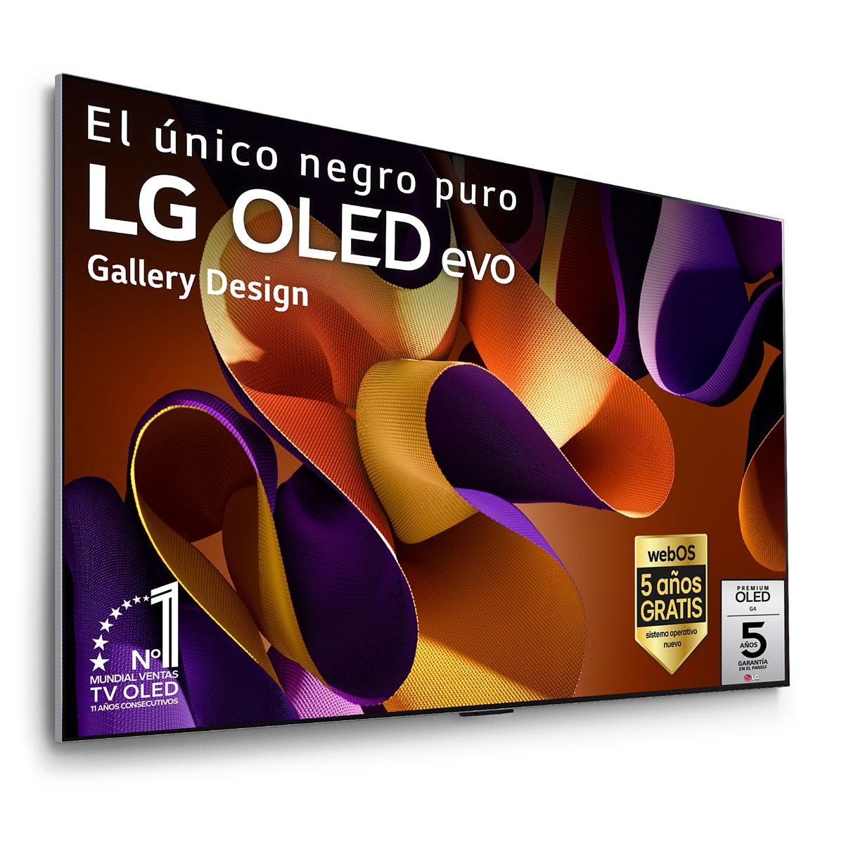Imagen 0 de TV OLED evo* 164cm (65") LG OLED65G45LW 4K con Smart TV WebOS24 para instalar en pared con soporte incluido