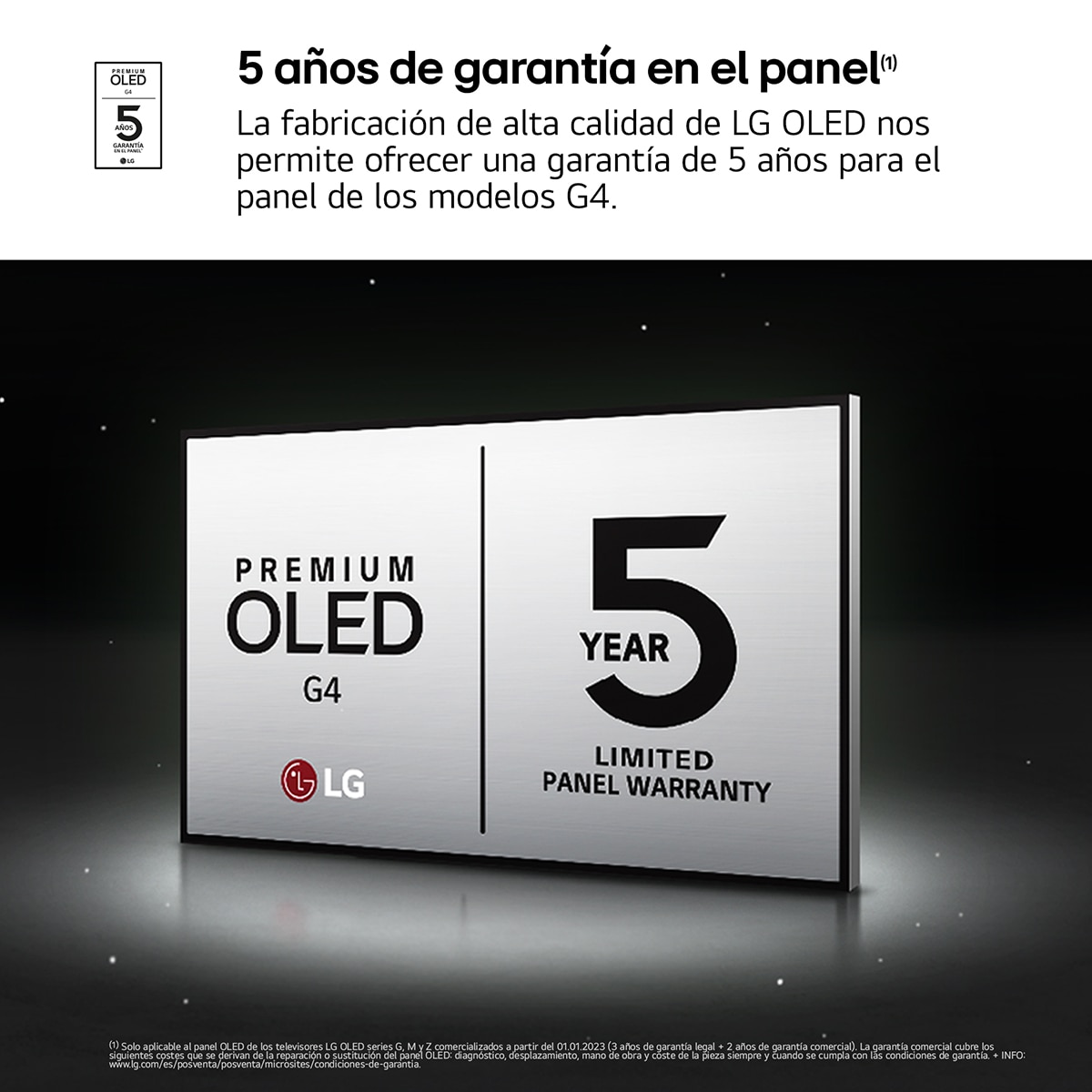 TV OLED evo* 164cm (65") LG OLED65G45LW 4K con Smart TV WebOS24 para instalar en pared con soporte incluido Negro / Plata-14