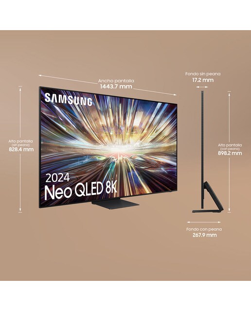 TV Neo QLED 8K 163 cm (65") Samsung TQ65QN800DTXXC 8K AI Upscalling con Inteligencia Artificial Smart TV Negro-3