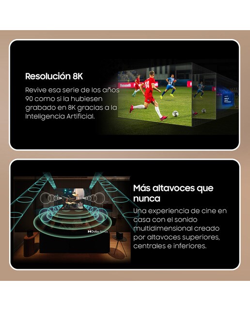 TV Neo QLED 8K 163 cm (65") Samsung TQ65QN800DTXXC 8K AI Upscalling con Inteligencia Artificial Smart TV Negro-5