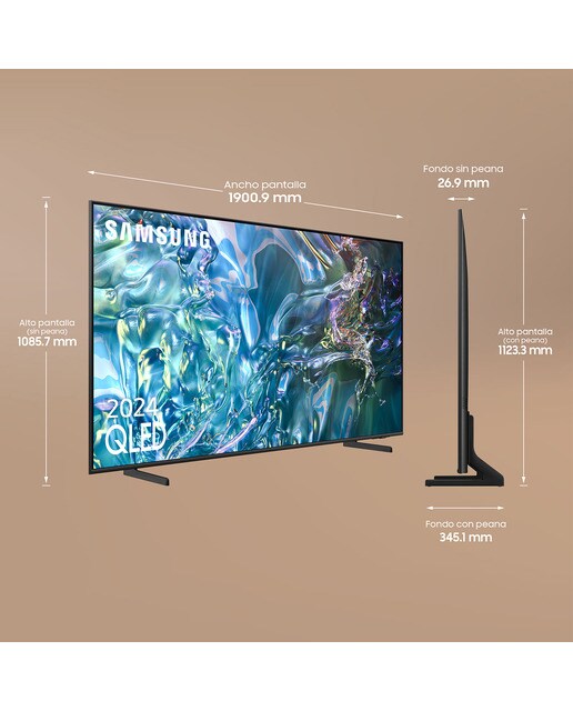TV QLED 214 cm (85") Samsung TQ85Q60DAUXXC 4K Upscalling Smart TV Negro-2