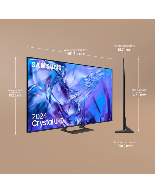 TV LED 163 cm (65") Samsung TU65DU8505KXXC 4K Procesador Crystal UHD Smart TV Gris-2