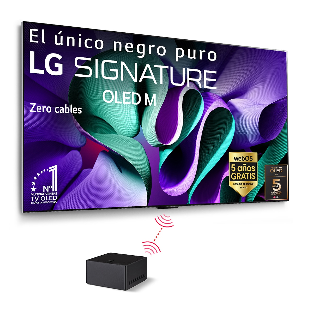 TV OLED Signature 246 cm (97") LG OLED97M49LA 4K Inalámbrico con Smart TV WebOS24 para instalar en pared con soporte incluido Negro / Plata-1
