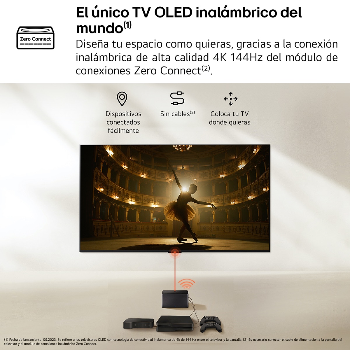 TV OLED evo* 195cm ( 77") LG OLED77M49LA 4K Inalámbrico con Smart TV WebOS24 para instalar en pared con soporte incluido Negro / Plata-9