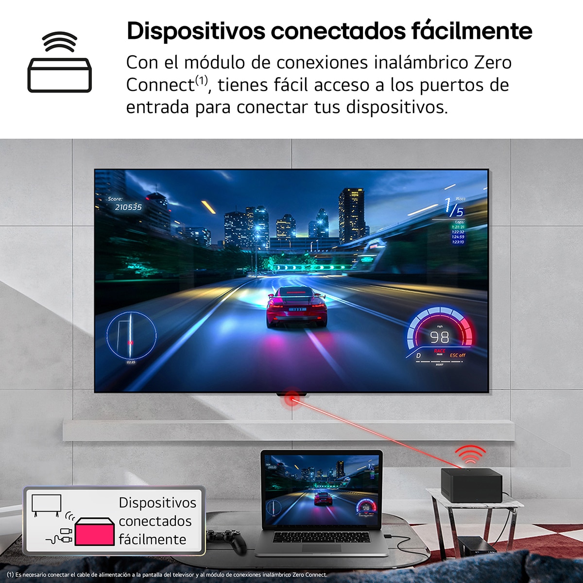 TV OLED evo* 195cm ( 77") LG OLED77M49LA 4K Inalámbrico con Smart TV WebOS24 para instalar en pared con soporte incluido Negro / Plata-11
