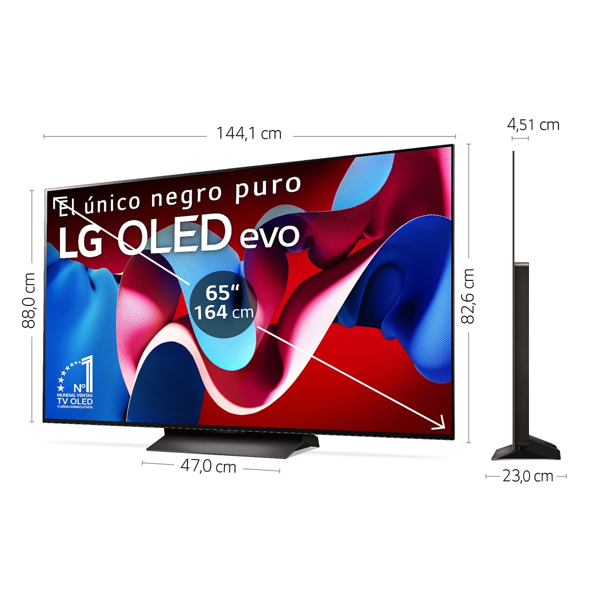 TV OLED 164cm (65") LG OLED65C46LA 4K con Smart TV WebOS24 Negro / Marrón-2