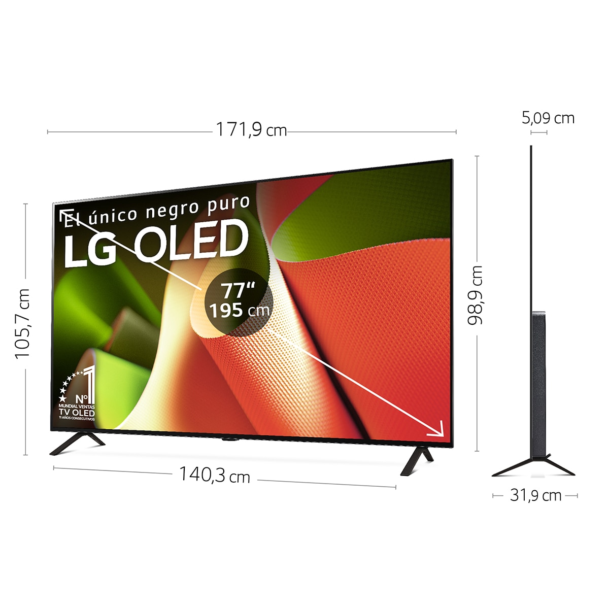 TV OLED 195cm (77") LG OLED77B46LA 4K con Smart TV WebOS24 Negro-2