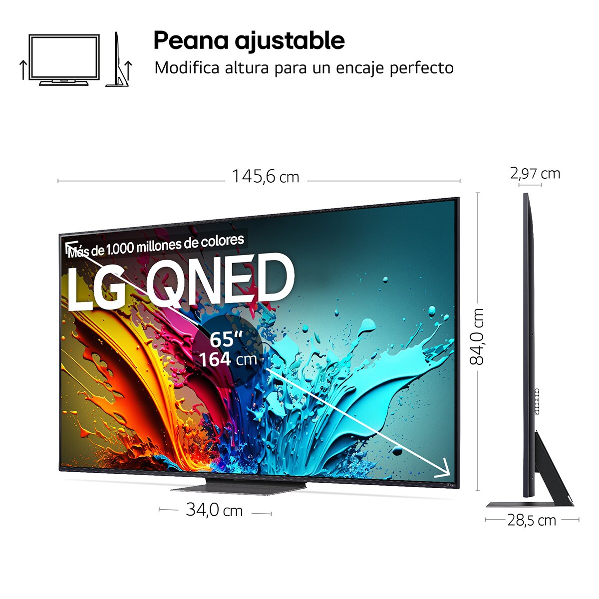 TV QNED 164cm (65") LG 65QNED86T6A 4K con Smart TV WebOS24 Negro / Azul-2