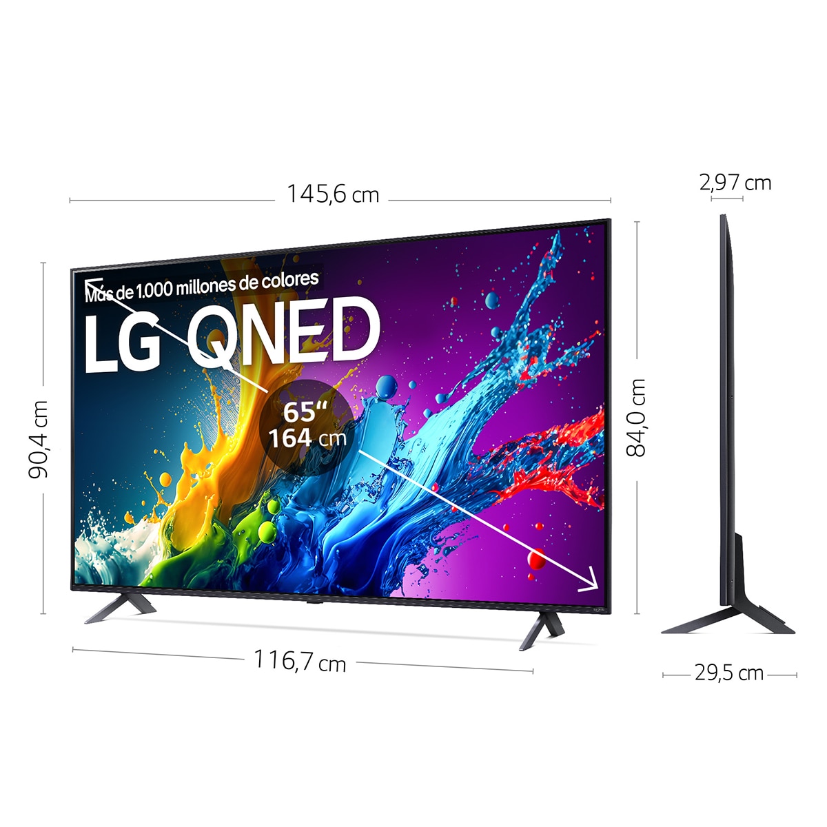 TV QNED 164cm (65") LG 65QNED80T6A 4K con Smart TV WebOS24 Negro / Azul-2