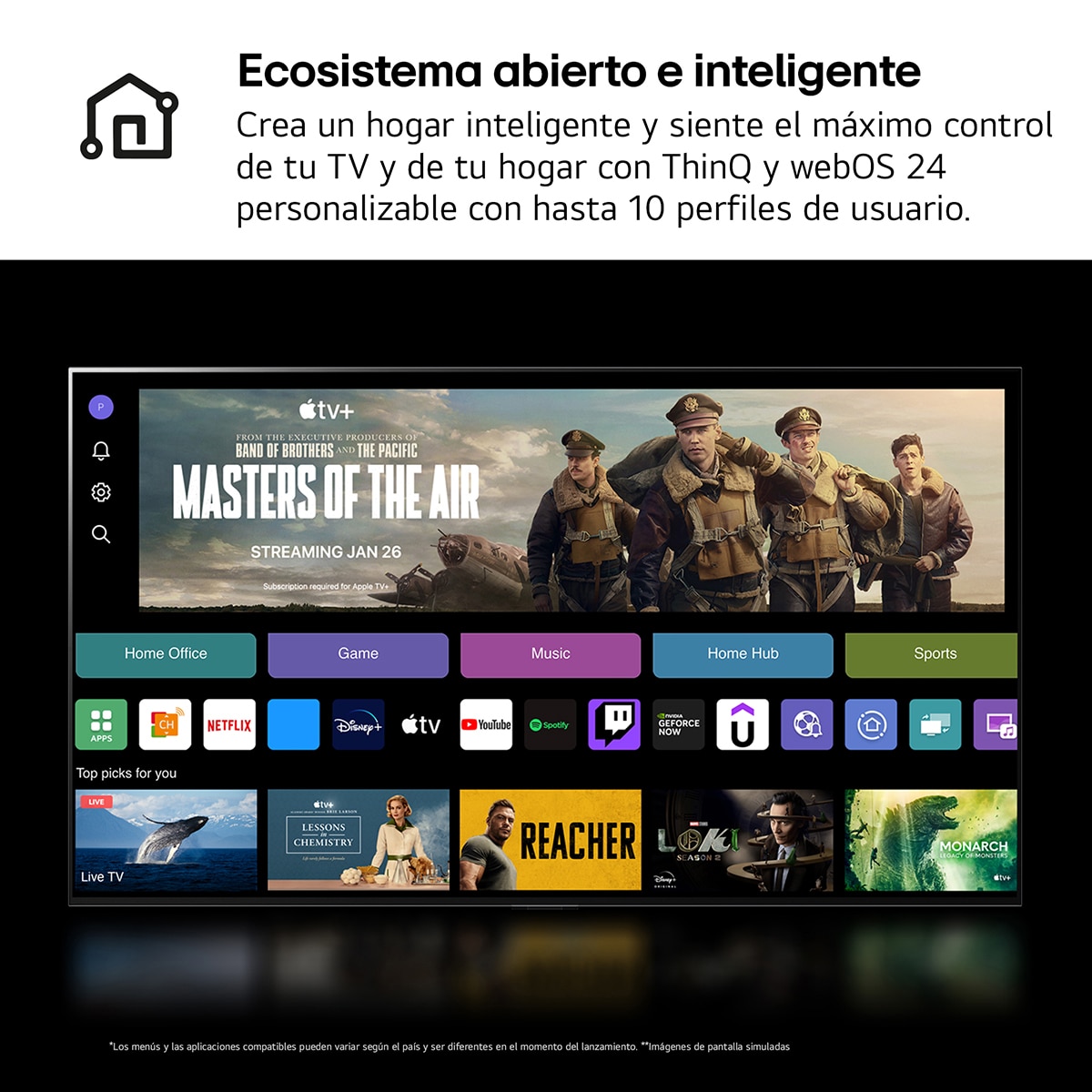 TV LED NanoCell 217cm (86") LG 86NANO81T6A 4K con Smart TV WebOS24 Negro / Azul-11