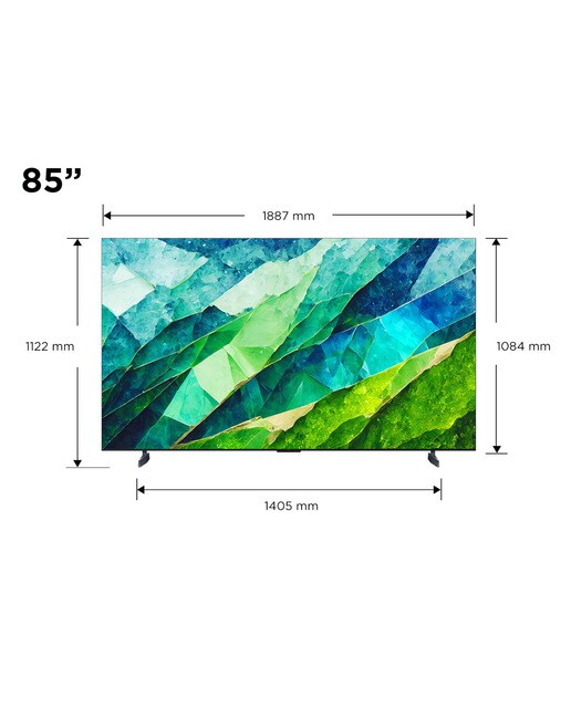 TV QD-MiniLED 215,9cm (85") TCL 85C855, QLED PRO 4K HDR Premium, Smart TV Google TV compatible con Google Assistant Titanio-2