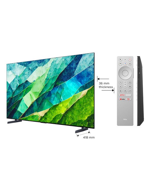 TV QD-MiniLED 215,9cm (85") TCL 85C855, QLED PRO 4K HDR Premium, Smart TV Google TV compatible con Google Assistant Titanio-3