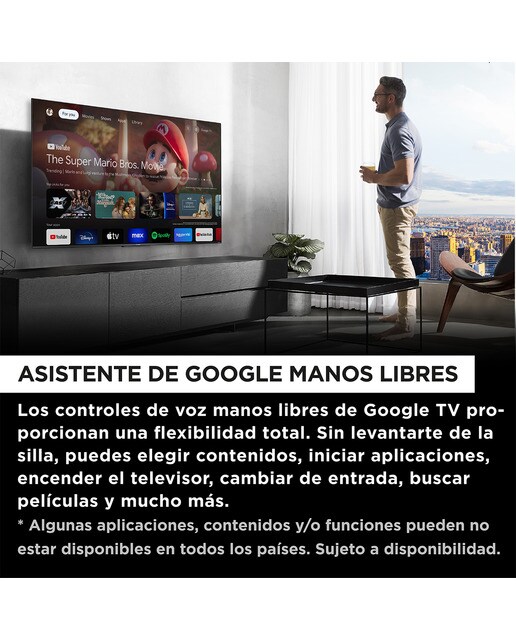 TV QD-MiniLED 215,9cm (85") TCL 85C855, QLED PRO 4K HDR Premium, Smart TV Google TV compatible con Google Assistant Titanio-9