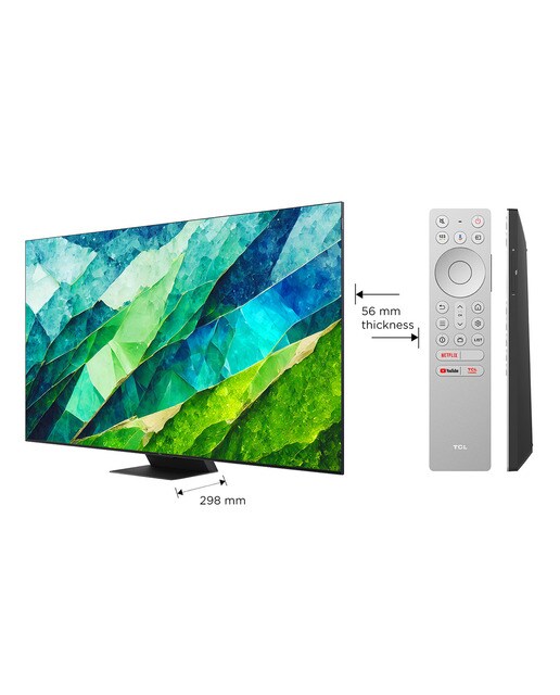 TV QD-MiniLED 190,5cm (75") TCL 75C855, QLED PRO 4K HDR Premium, Smart TV Google TV compatible con Google Assistant Titanio-3