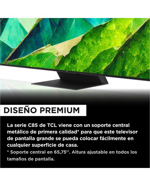 TV QD-MiniLED 190,5cm (75") TCL 75C855, QLED PRO 4K HDR Premium, Smart TV Google TV compatible con Google Assistant Titanio-6