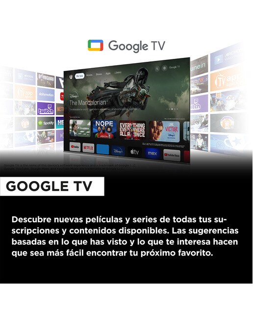 TV QD-MiniLED 190,5cm (75") TCL 75C855, QLED PRO 4K HDR Premium, Smart TV Google TV compatible con Google Assistant Titanio-8