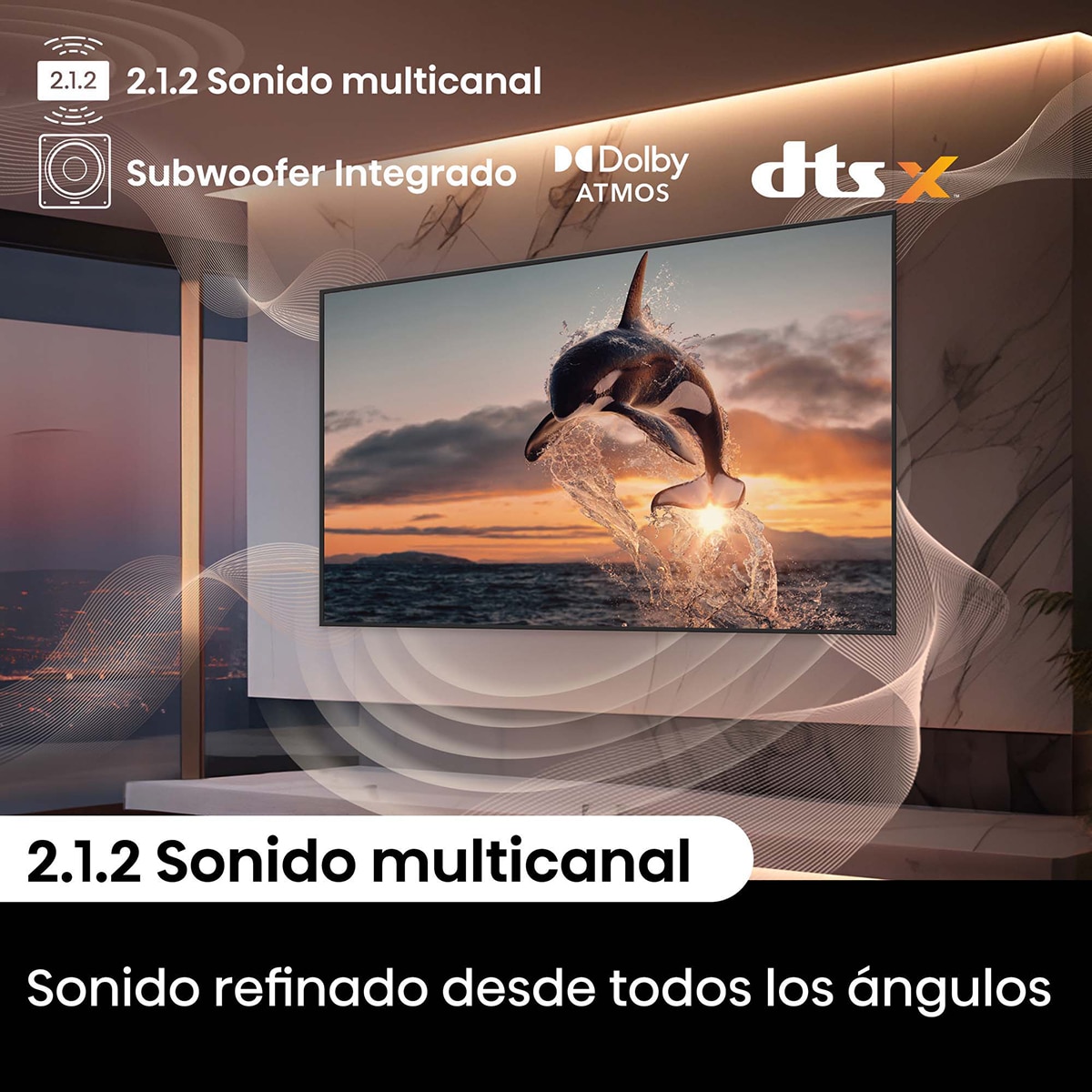 TV MiniLED 165cm (65") Hisense 65U8NQ UHD 4K Smart TV Gris carbón-9