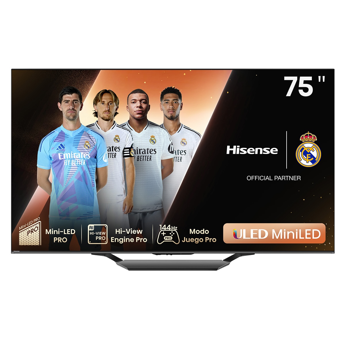 TV MiniLED 190cm (75") Hisense 75U7NQ UHD 4K Smart TV Gris carbón-1