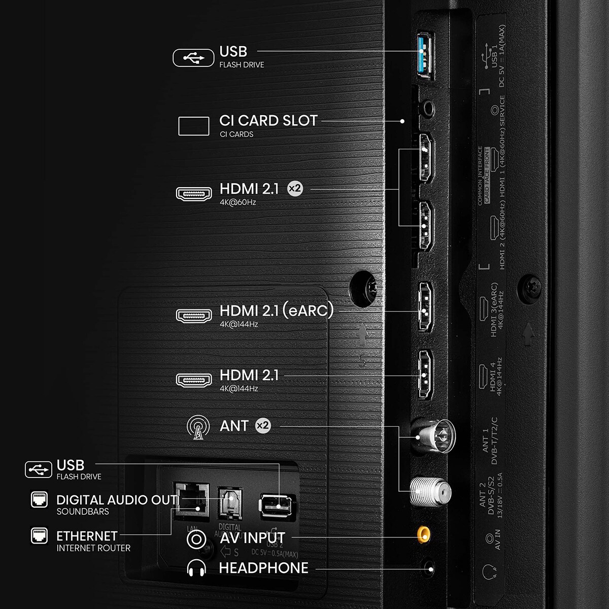 TV MiniLED 190cm (75") Hisense 75U7NQ UHD 4K Smart TV Gris carbón-13