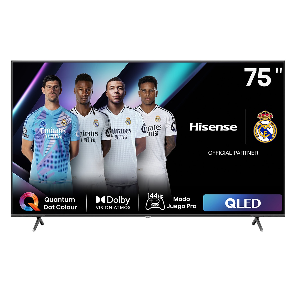TV QLED 190,5cm (75") Hisense 75E7NQ PRO UHD 4K Smart TV Gris oscuro / Negro-1