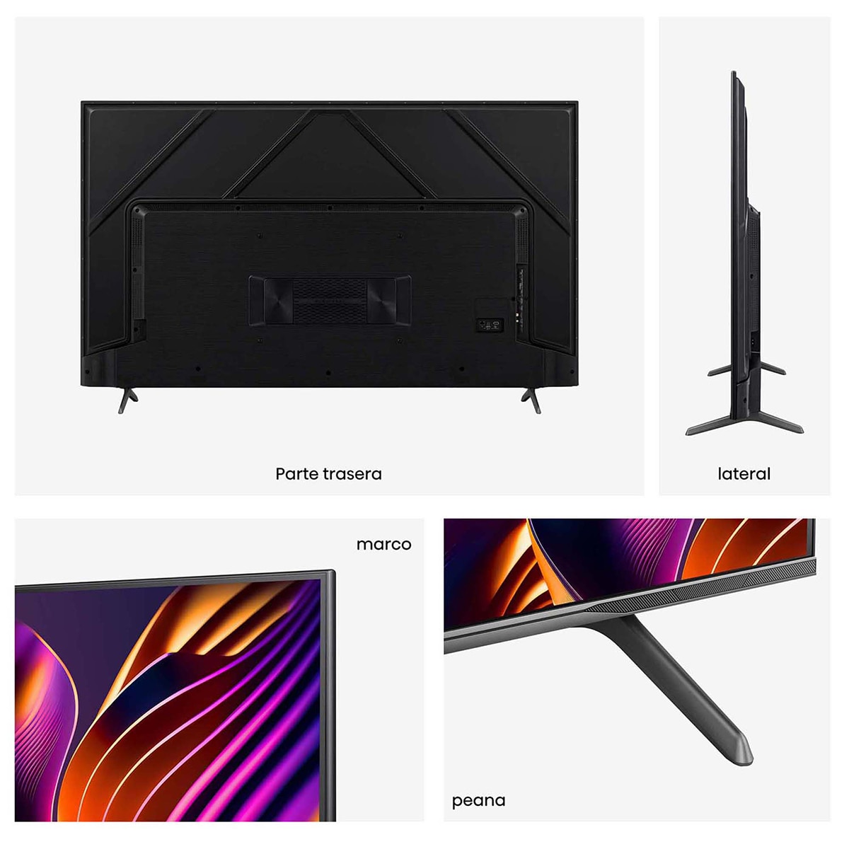 TV QLED 190,5cm (75") Hisense 75E7NQ PRO UHD 4K Smart TV Gris oscuro / Negro-3