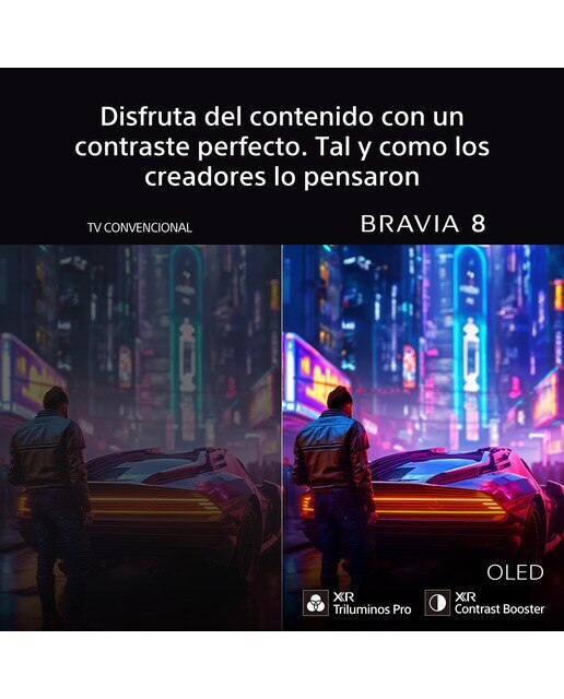 TV 65" Sony BRAVIA 8 65XR80 OLED, 4K HDR, Google TV, Smart TV, Funciones para PS5, IMAX Enhanced, Dolby Vision Atmos, Chromecast, Apple AirPlay 3