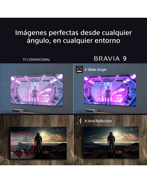 TV 75" Sony BRAVIA 9 75XR90 Mini LED, 4K HDR, Google TV, Smart TV, Funciones para PS5, IMAX Enhanced, Dolby Vision Atmos, Chromecast, AirPlay 5