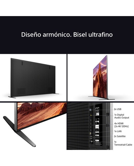 TV 85" Sony BRAVIA 9 85XR90 Mini LED, 4K HDR, Google TV, Smart TV, Funciones para PS5, IMAX Enhanced, Dolby Vision Atmos, Chromecast, AirPlay 8