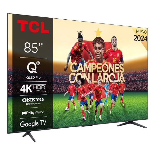 Imagen 0 de TV QLED 215,9 cm (85") TCL 85C655, 4K UHD, Smart TV by Google TV, Dolby Vision y Atmos, compatible con Google Assistant