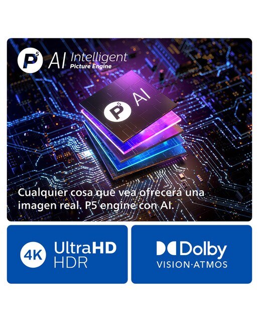 TV OLED 164cm (65") Philips Ambilight 65OLED909 UHD 4K, Dolby Vision y Dolby Atmos, Google TV, Smart TV Negro brillante-8