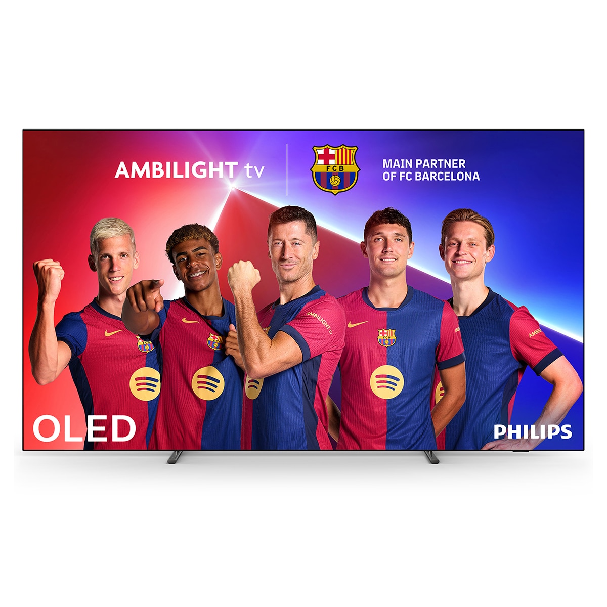 TV OLED 194cm (77") Philips Ambilight 77OLED819 XXL UHD 4K, Dolby Vision y Dolby Atmos, Google TV, Smart TV Cromado-1