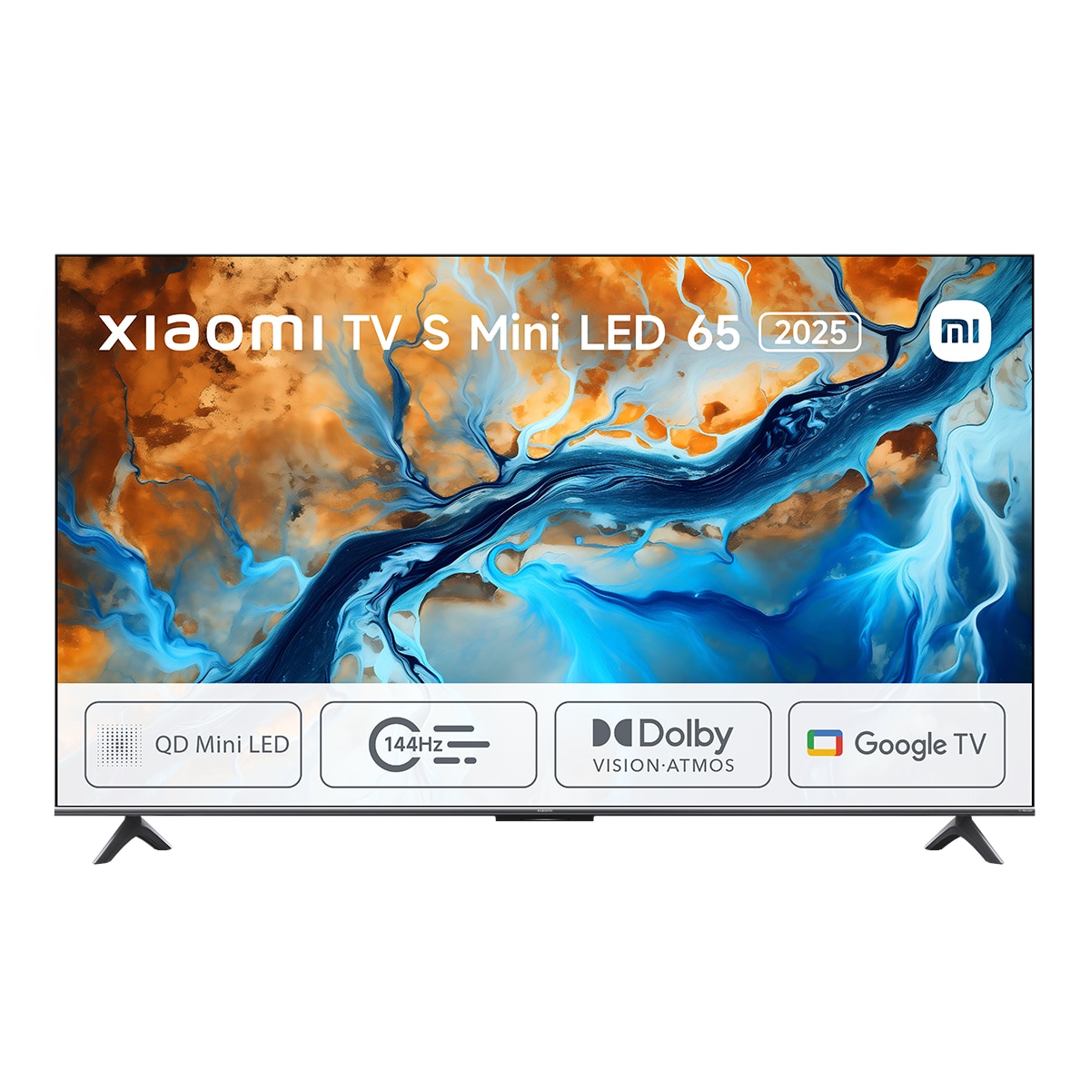 TV MiniLED 164 cm (65") Xiaomi S Mini 2025 UHD 4K QD-MiniLED con Google TV Dolby Atmos Dolby Vision IQ Gris-1