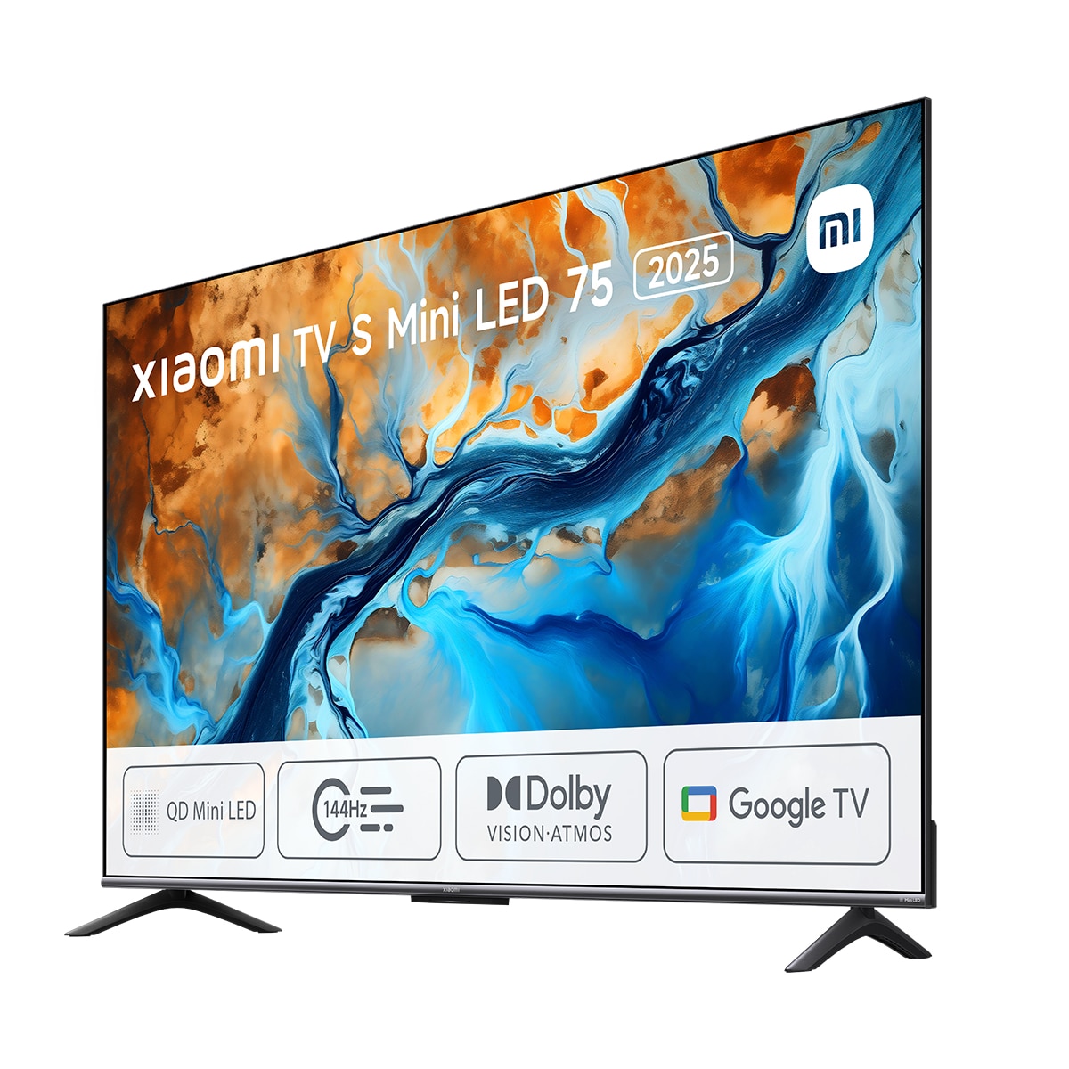 TV MiniLED 189 cm (75") Xiaomi S Mini 2025 UHD 4K QD-MiniLED con Google TV Dolby Atmos Dolby Vision IQ Gris-2