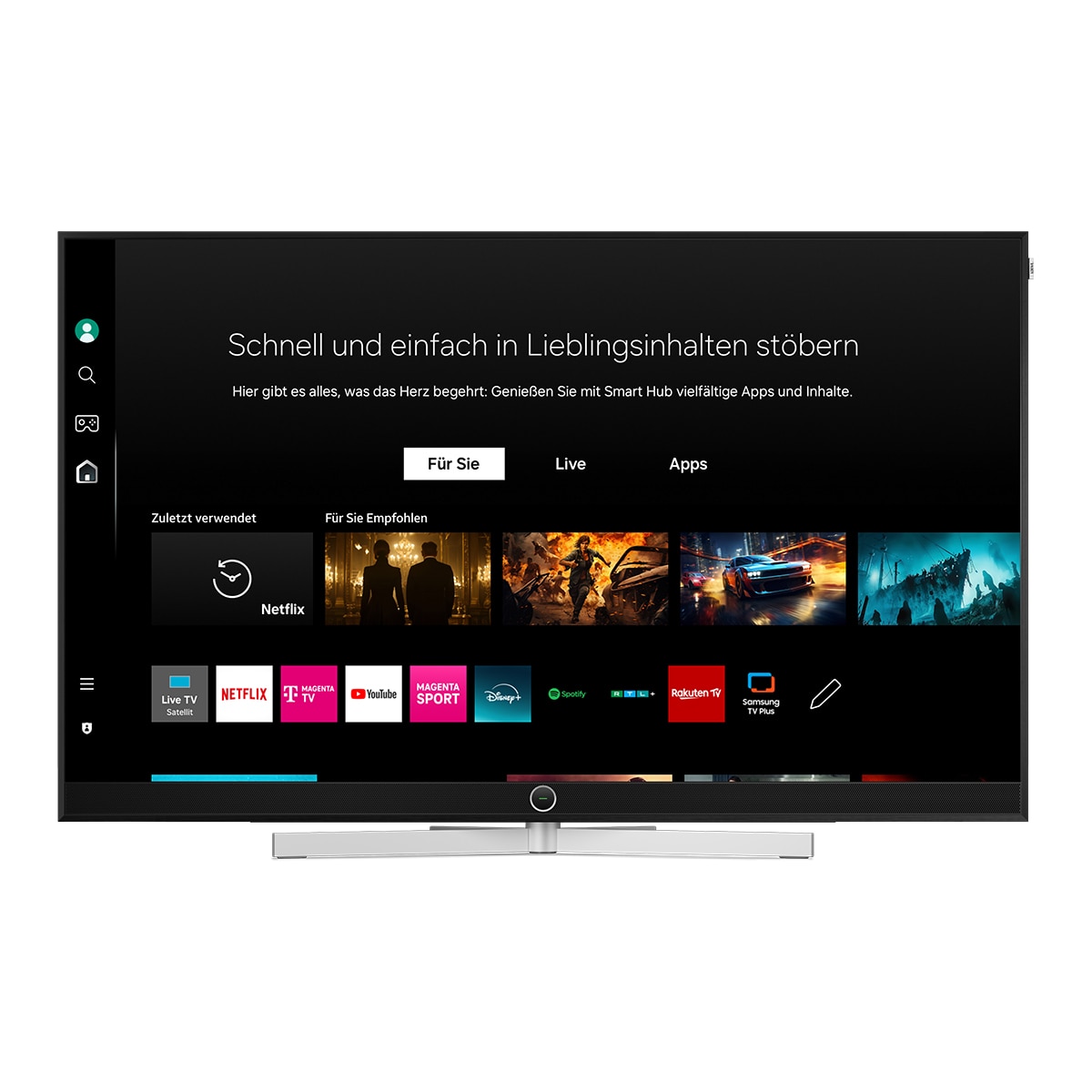 TV OLED 164 cm (65'') Loewe stellar 65 UHD 4K, HDR, Wi-Fi y Smart TV con barra de sonido de 80W Aluminio  negro / lava-2