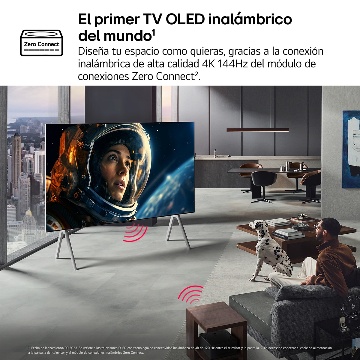 TV OLED evo AI M5 246cm (97") LG OLED97M59LA, Smart TV 4K inalámbrico, soporte pared incluido Negro-3