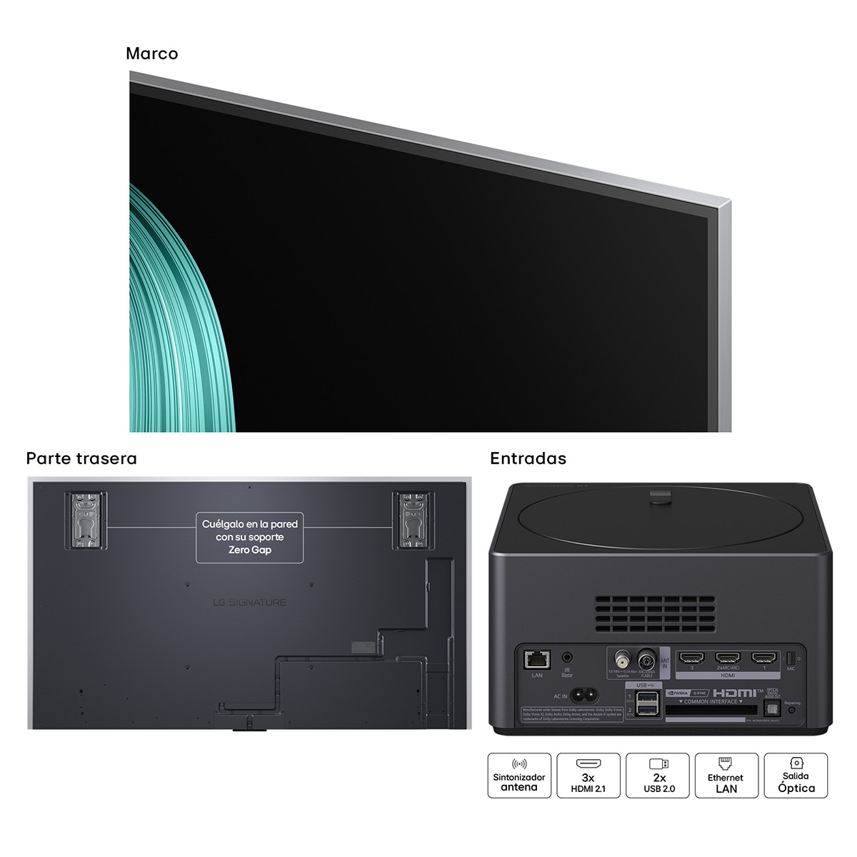 TV OLED evo AI M5 246cm (97") LG OLED97M59LA, Smart TV 4K inalámbrico, soporte pared incluido Negro-16