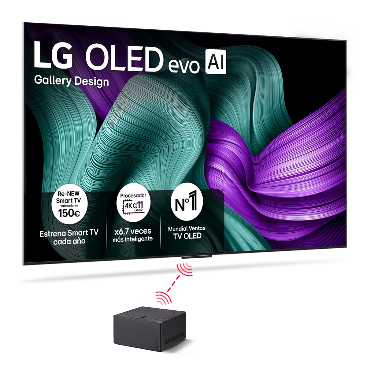 LG - TV OLED evo AI M5 210cm (83') LG OLED83M59LA, Smart TV 4K inalámbrico.