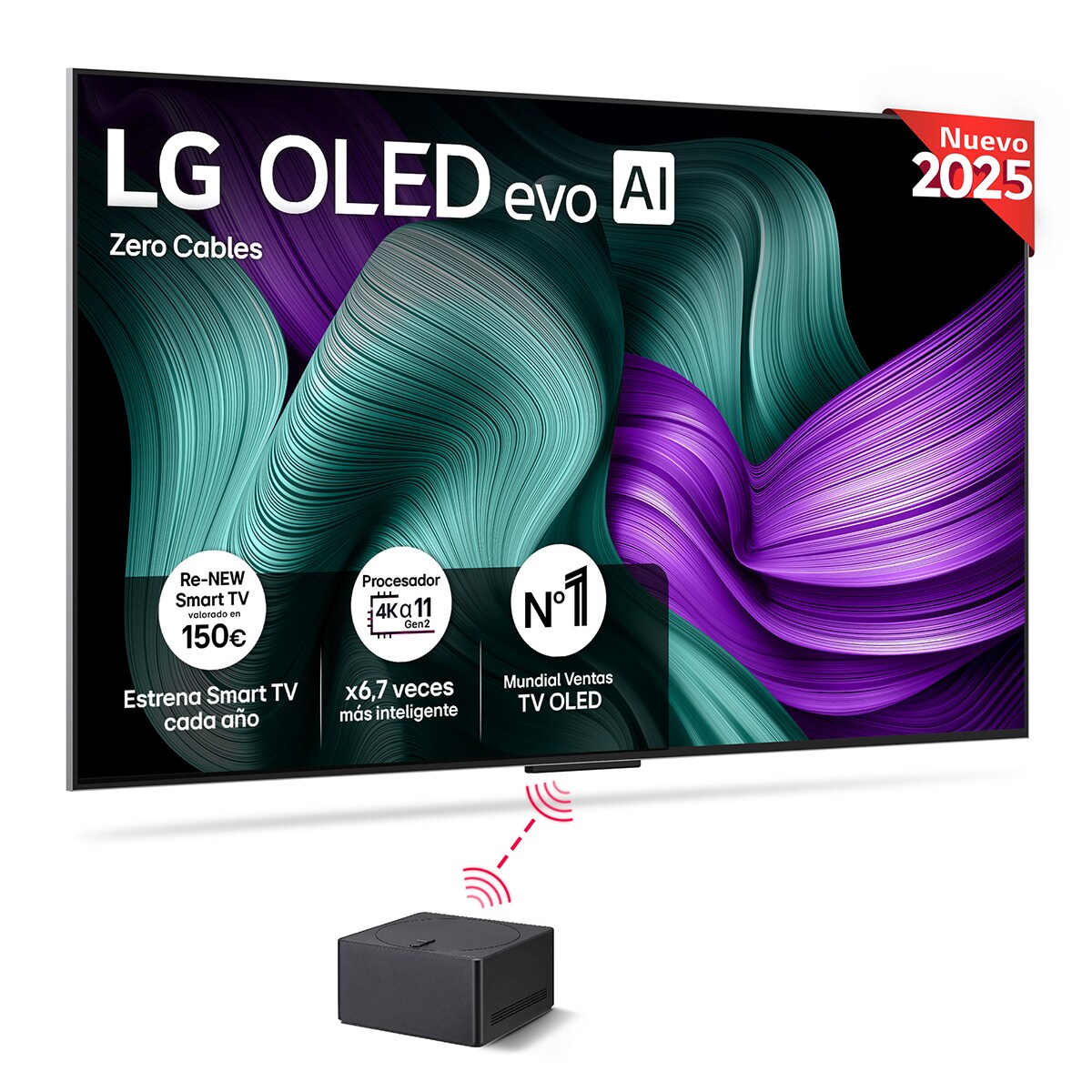 TV OLED evo AI M5 164cm (65") LG OLED65M59LA, Smart TV 4K inalámbrico Negro-1
