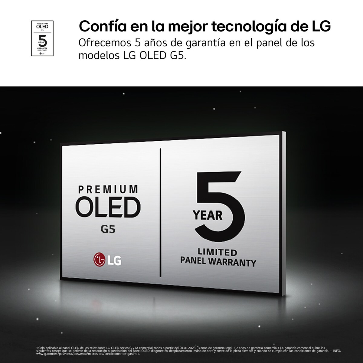 TV OLED evo AI G5 195cm (77") LG OLED77G55LW, Smart TV 4K, soporte pared incluido Negro-16