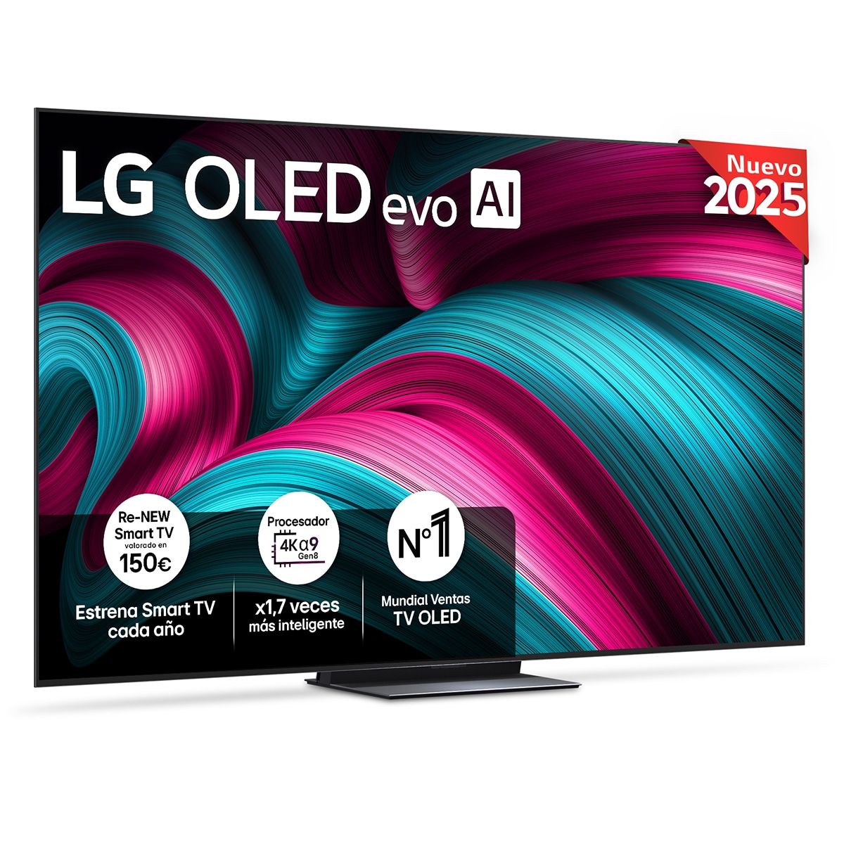 TV OLED evo AI C5 210cm (83") LG OLED83C56LA, Smart TV 4K Negro-1