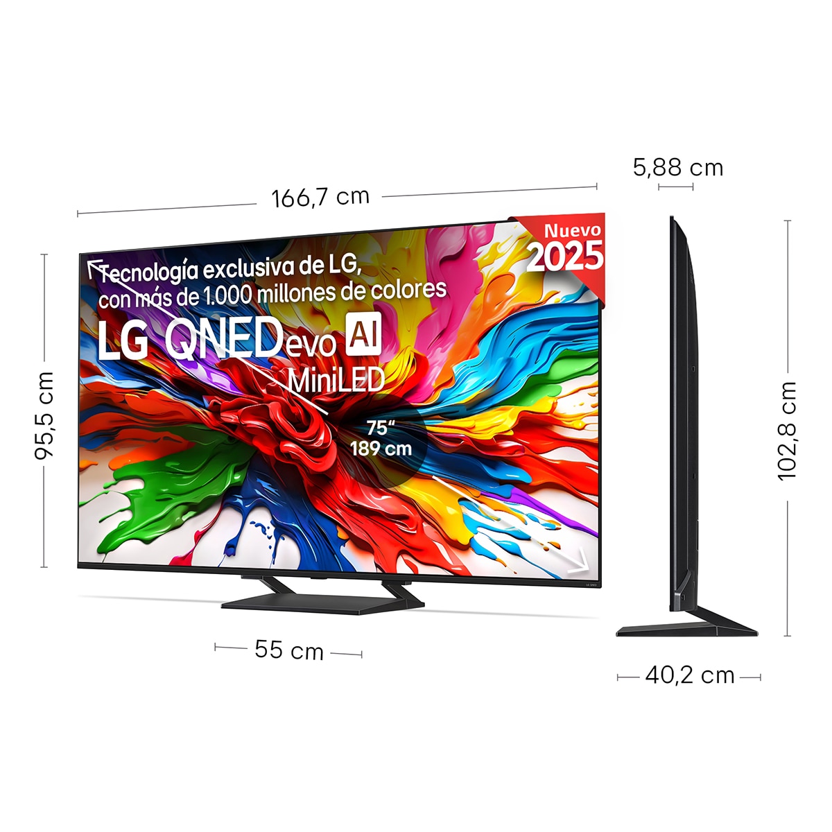 TV QNED evo MiniLED AI 189cm (75") LG 75QNED93A6A, 4K Smart TV Negro-2