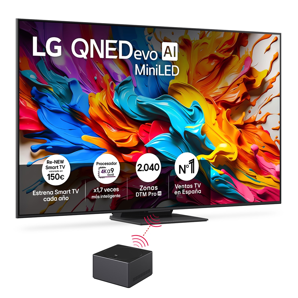 TV QNED evo MiniLED AI 217cm (86") LG 86QNED9MA6B, 4K inalámbrico, Smart TV Negro-1