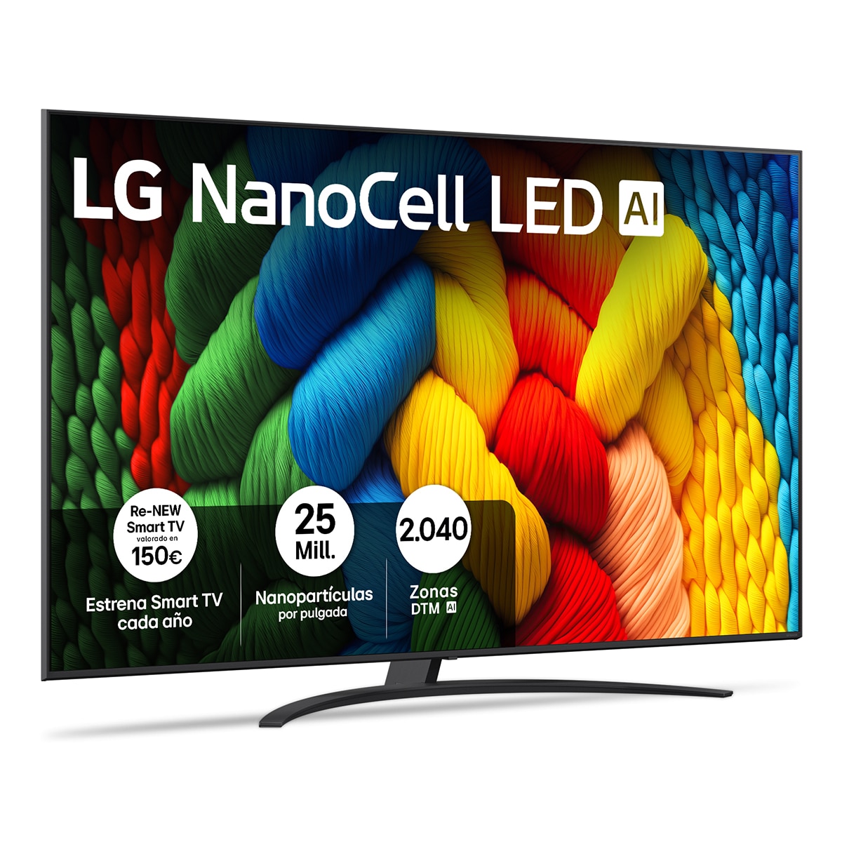 TV LED NanoCell AI 217cm (86") LG 86NANO81A6A, 4K Smart TV Negro-1