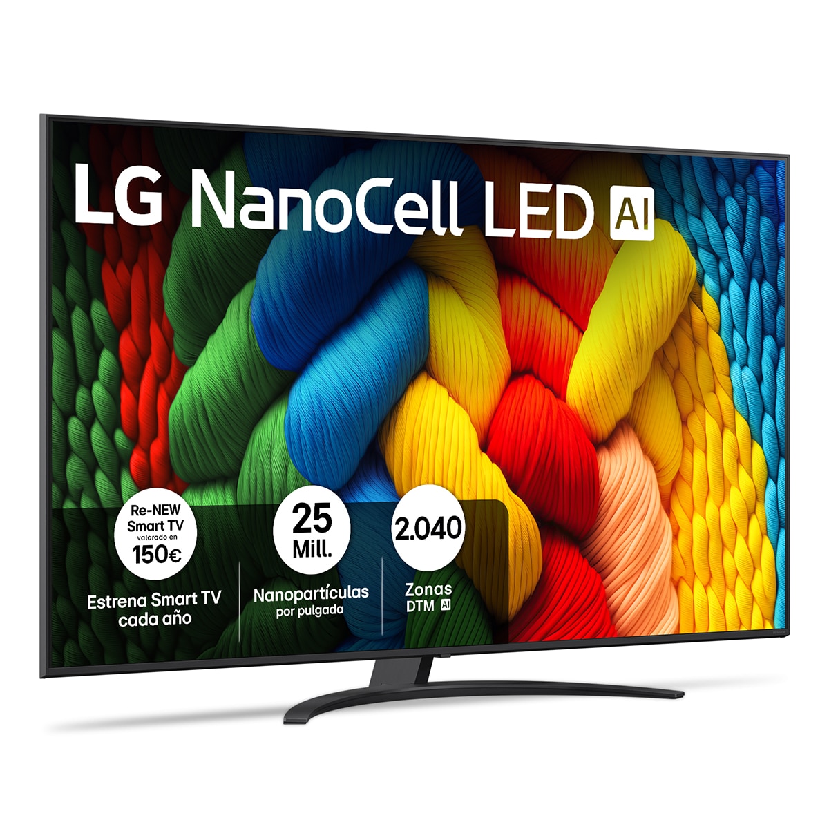 TV LED NanoCell AI 189cm (75") LG 75NANO81A6A, 4K Smart TV Negro-1