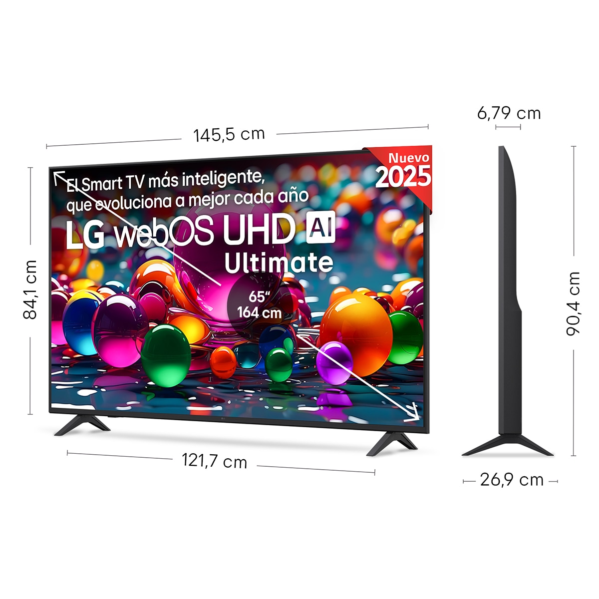 TV LED 164cm (65") LG UHD Ultimate AI 65UA75006LA, 4K Smart TV Negro-2