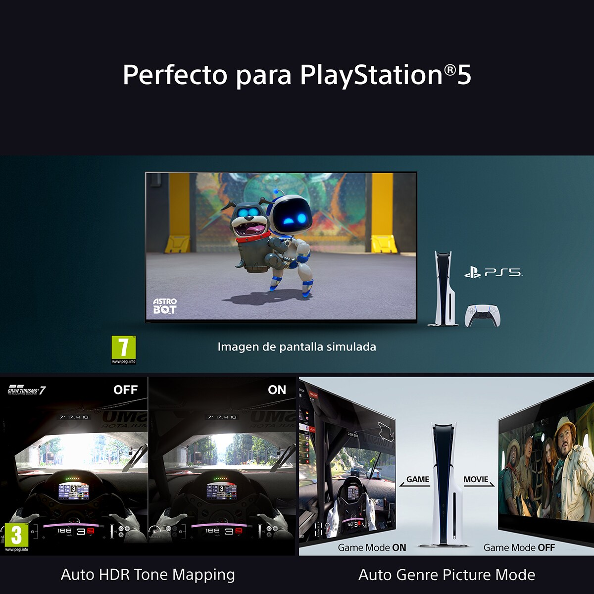 TV 75" Sony BRAVIA 5 K75XR55BP Mini LED, 4K HDR, 120Hz, Google TV, Smart TV, Procesador AI XR, Acoustic MultiAudio, Dolby Vision, Dolby Atmos 8