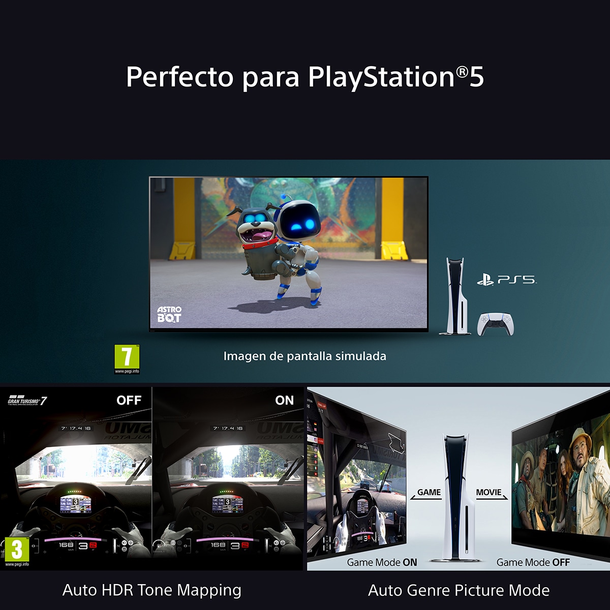 TV 98" Sony BRAVIA 5 K98XR55BP Mini LED, 4K HDR, Google TV, Smart TV, Procesador AI XR, Acoustic MultiAudio. Dolby Vision, Dolby Atmos, Game Menu 8