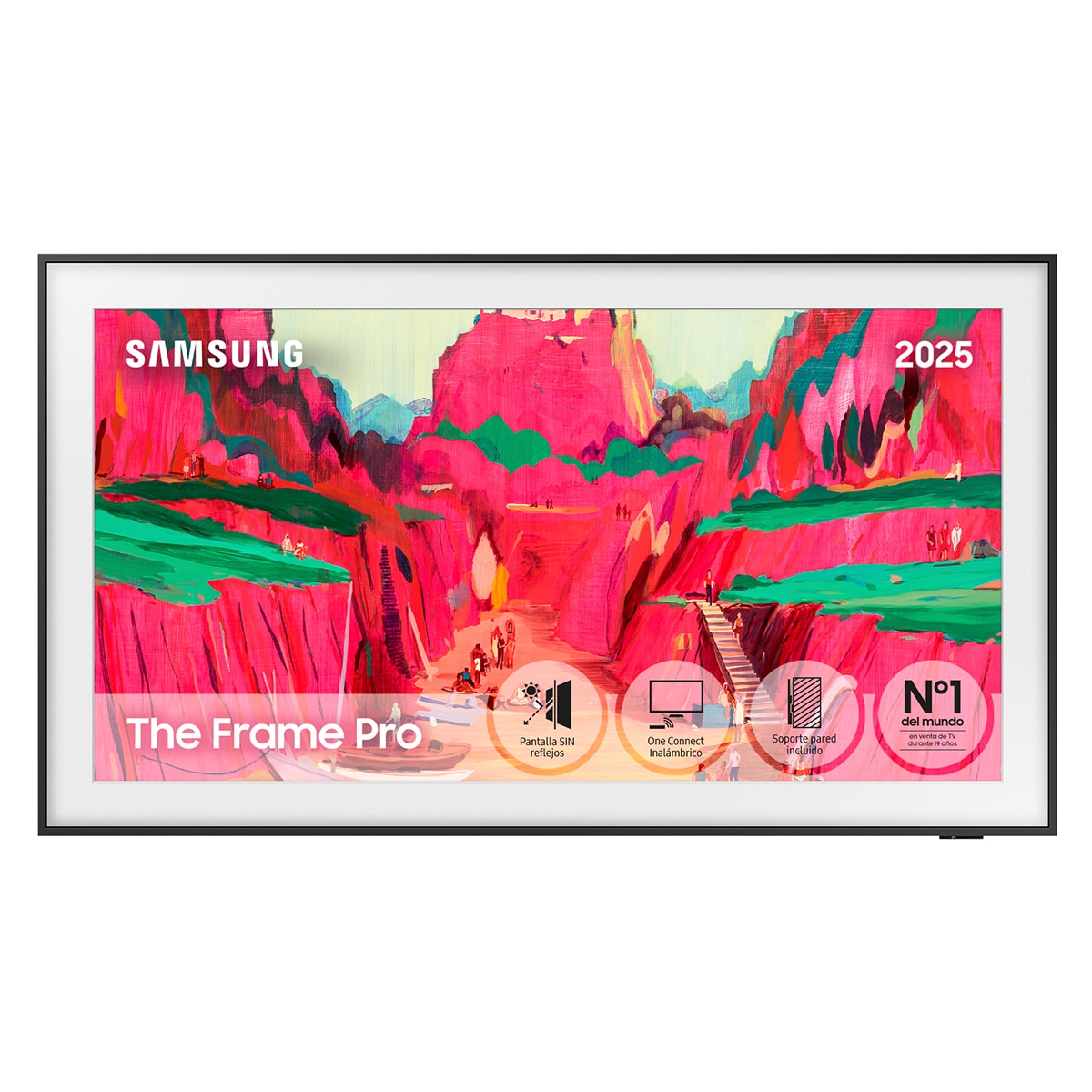 TV Neo QLED Mini LED 214 cm (85") Samsung The Frame Pro TQ85LS03FWUXXC 4K Smart TV, Soporte incluido Negro-1