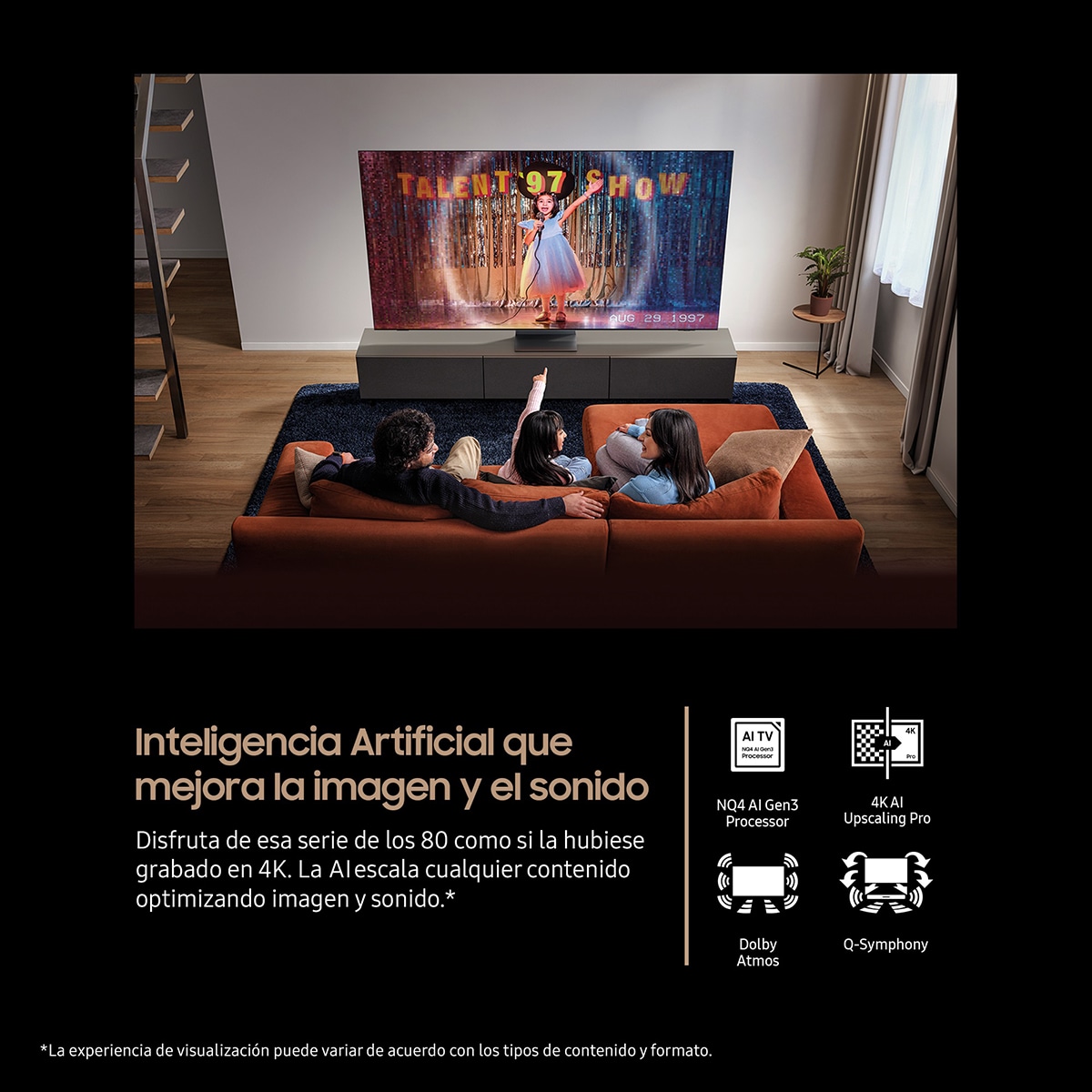 TV Neo QLED MiniLED 189cm (75") Samsung TQ75QN90FATXXC 4K MiniLED Vision AI Smart TV Negro-3